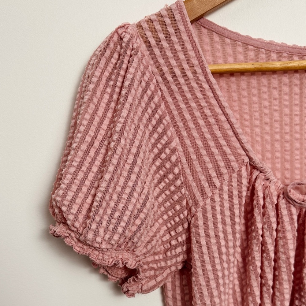 Urban Outfitters Peasant style cropped top - dusty pink - polyester - L - Picture 8 of 10